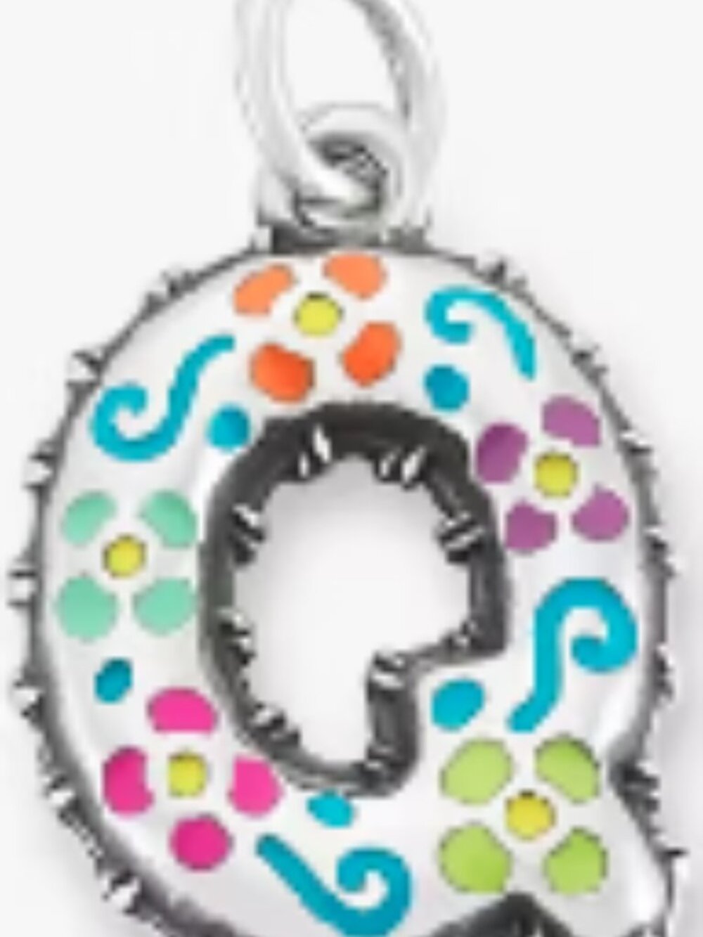 James Avery Enamel Consuela Floral Initial Charm